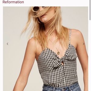 Reformation Mango Top Tank Bow